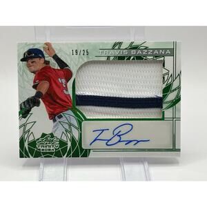 2024 Leaf Trinity Travis Bazzana Green Jersey Patch Auto 19/25 SP RPA Guardians